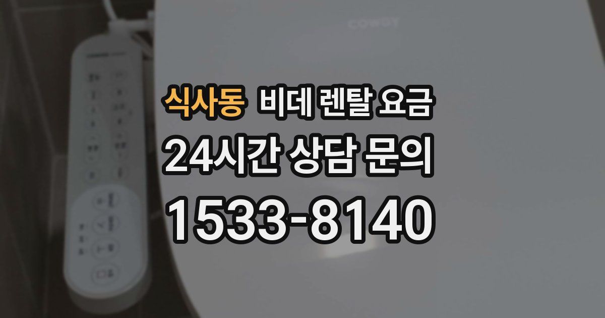 식사동 비데 렌탈 요금