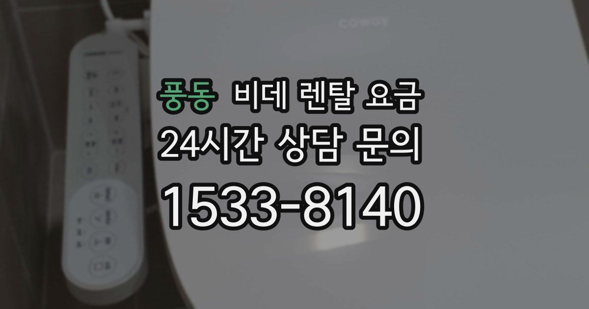 풍동 비데 렌탈 요금