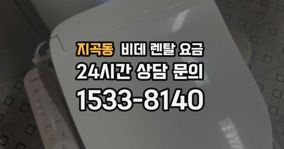 지곡동 비데 렌탈 요금