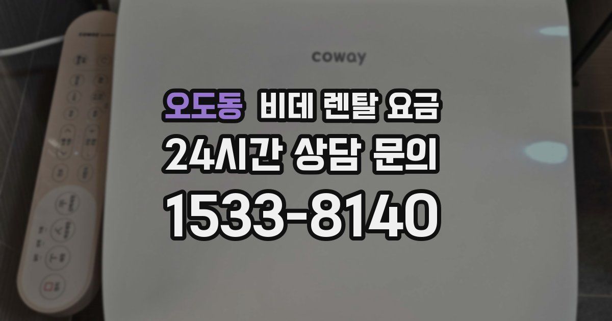오도동 비데 렌탈 요금