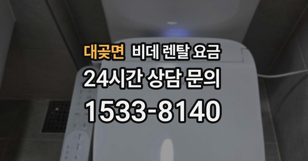 대곶면 비데 렌탈 요금