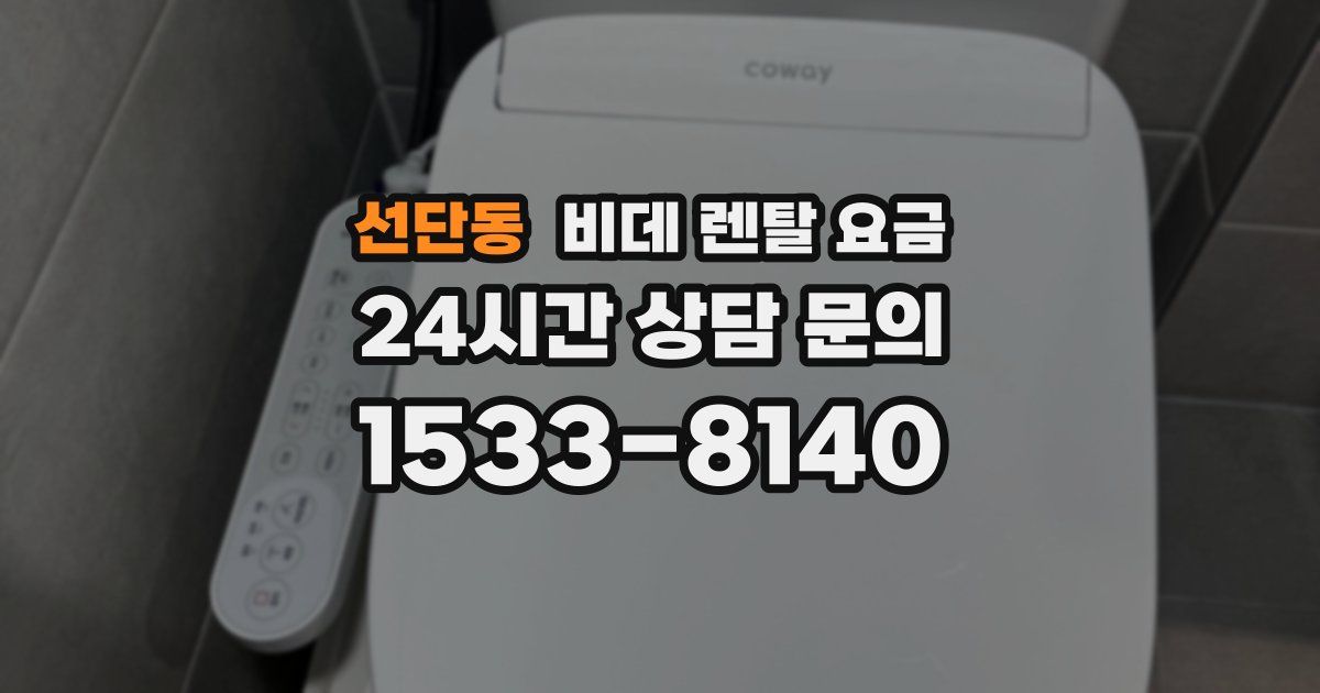 선단동 비데 렌탈 요금