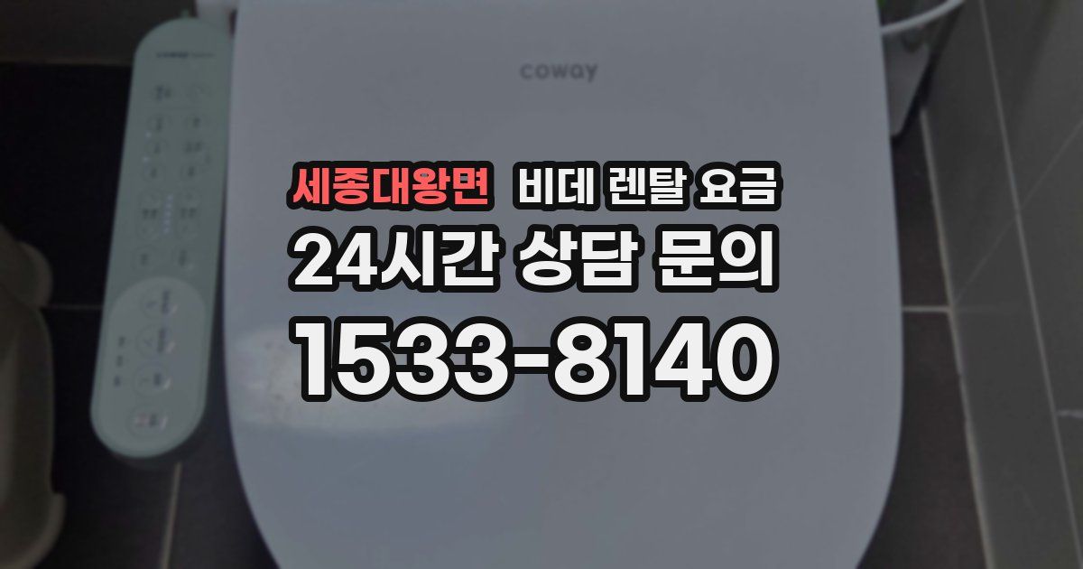 세종대왕면 비데 렌탈 요금