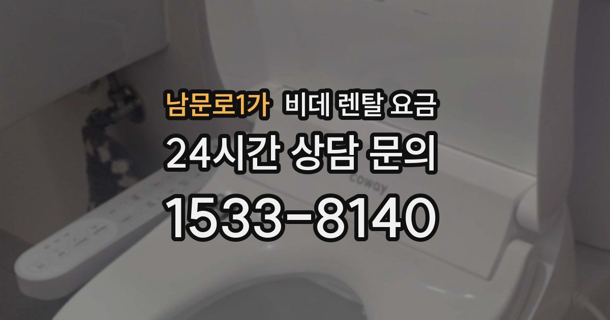 남문로1가 비데 렌탈 요금