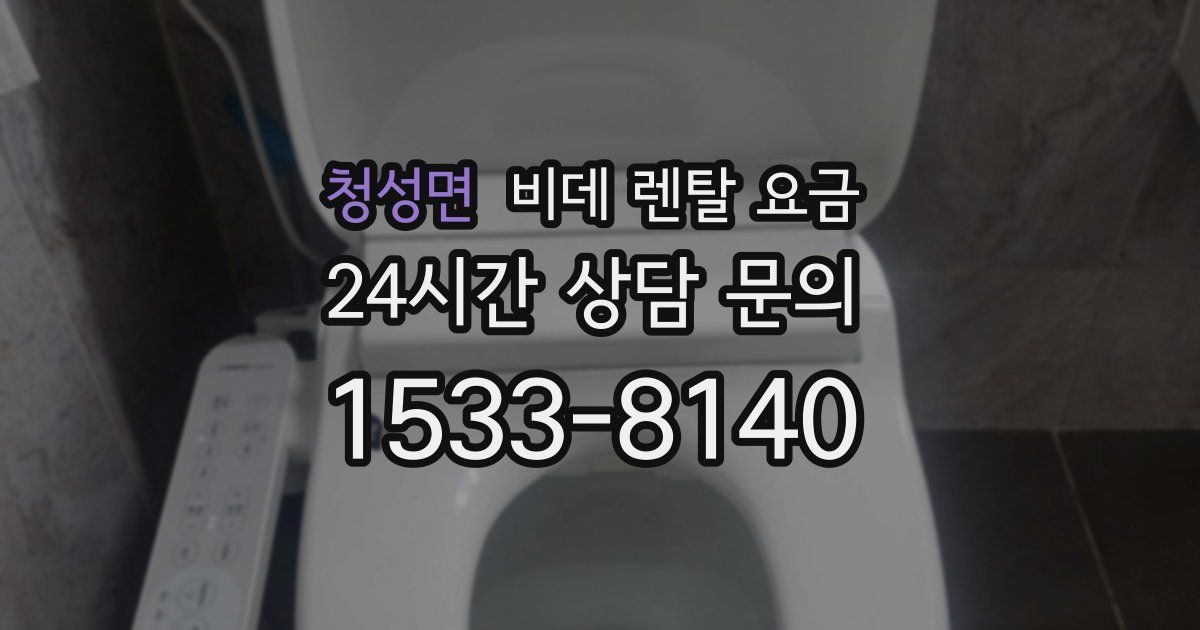 청성면 비데 렌탈 요금