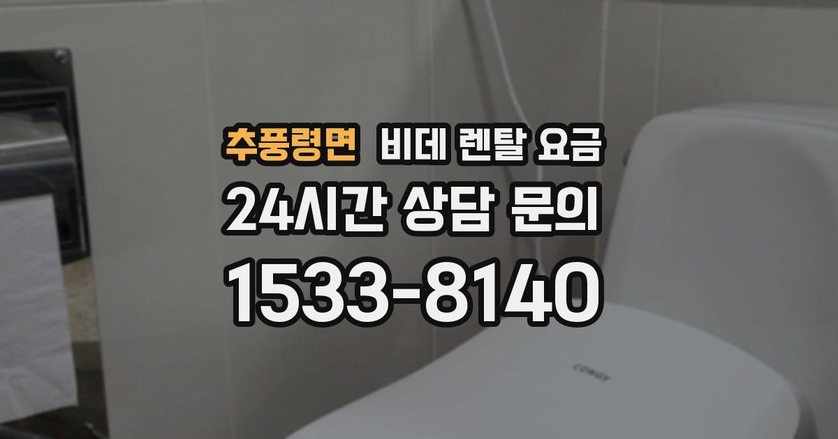 추풍령면 비데 렌탈 요금