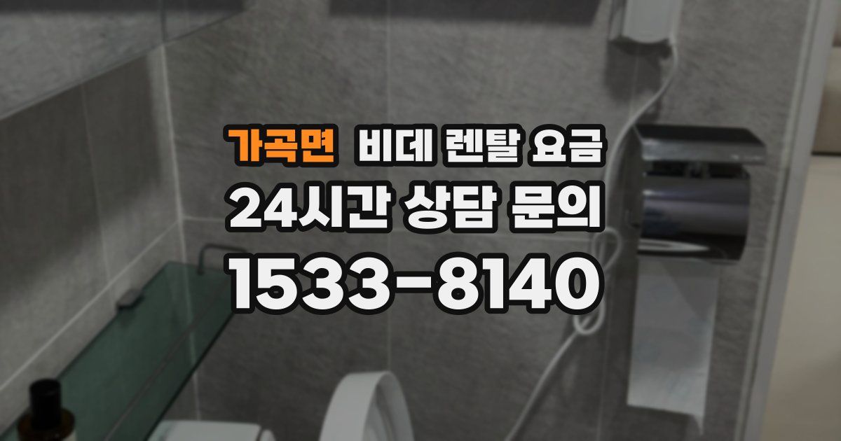 가곡면 비데 렌탈 요금