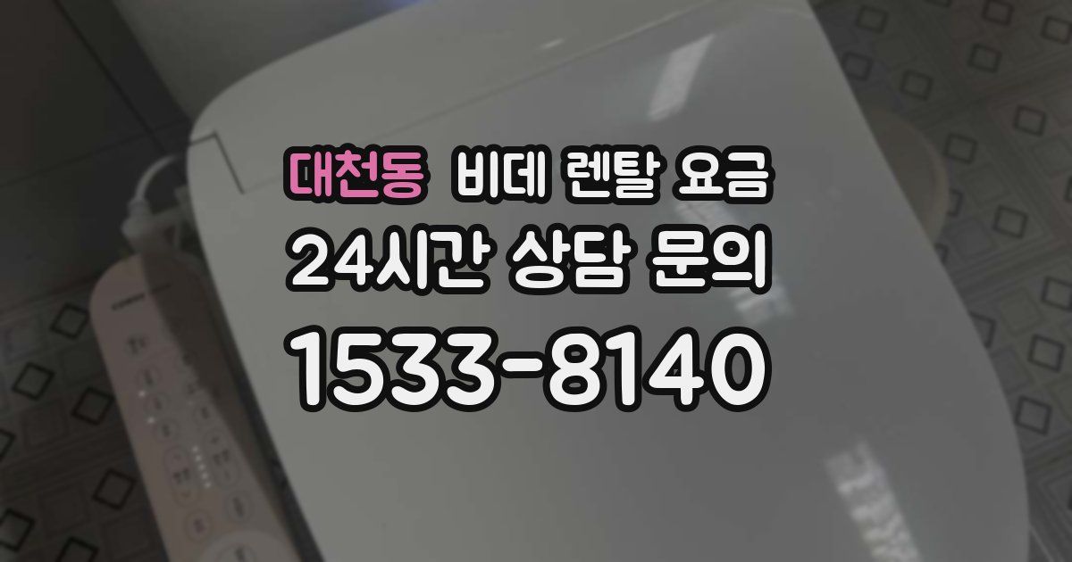 대천동 비데 렌탈 요금