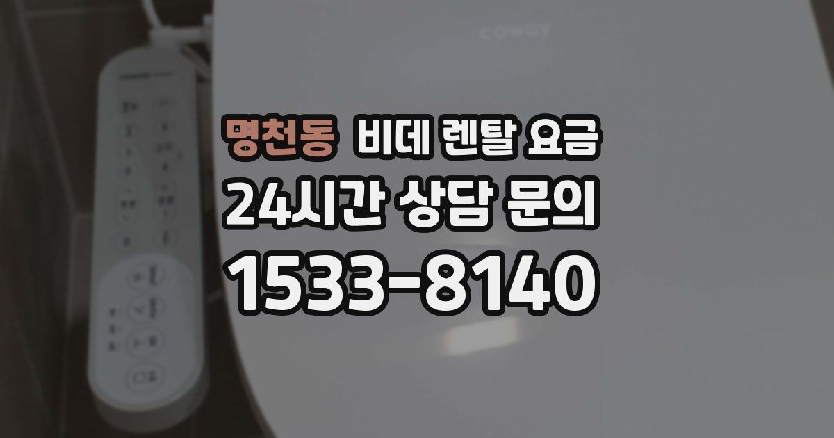 명천동 비데 렌탈 요금