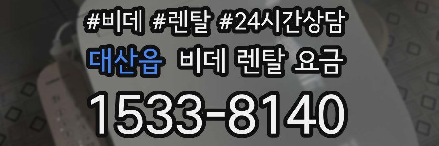 대산읍 비데 렌탈 요금