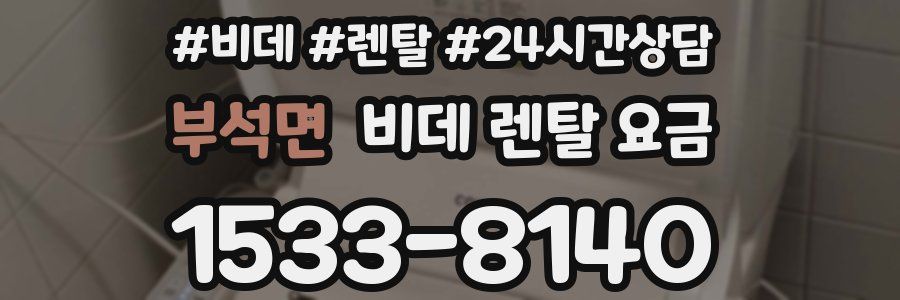 부석면 비데 렌탈 요금