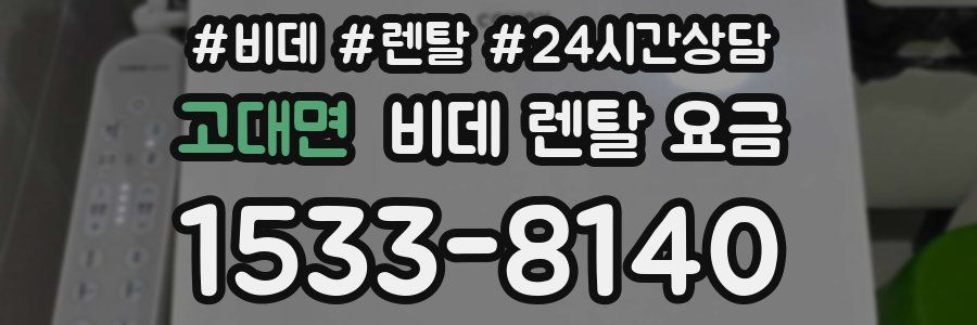 고대면 비데 렌탈 요금