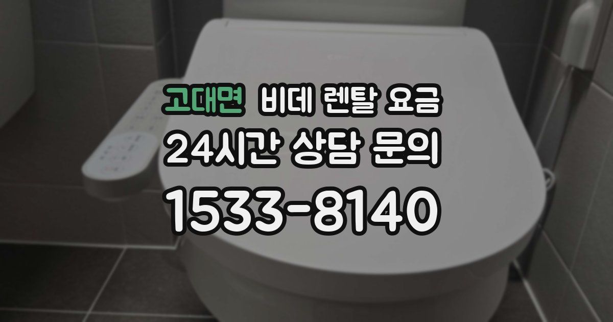 고대면 비데 렌탈 요금