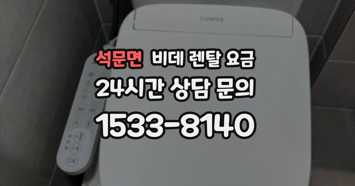 석문면 비데 렌탈 요금