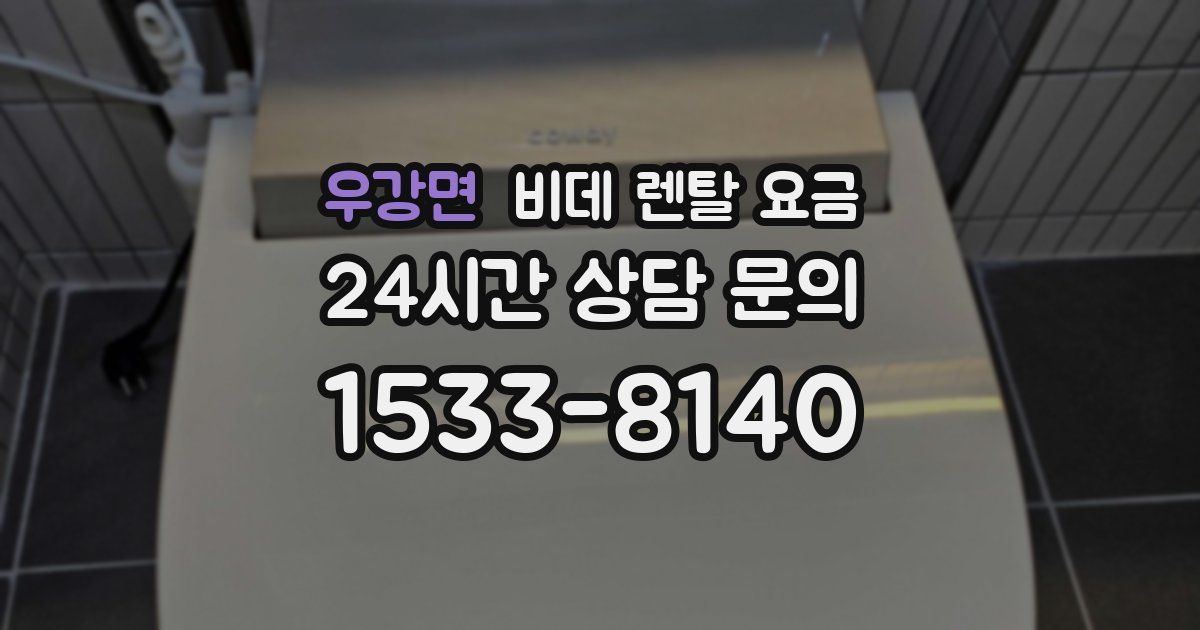 우강면 비데 렌탈 요금