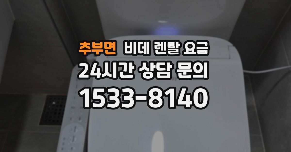 추부면 비데 렌탈 요금