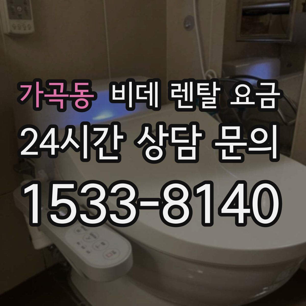 가곡동 비데 렌탈 요금