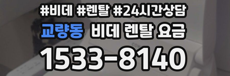 교량동 비데 렌탈 요금