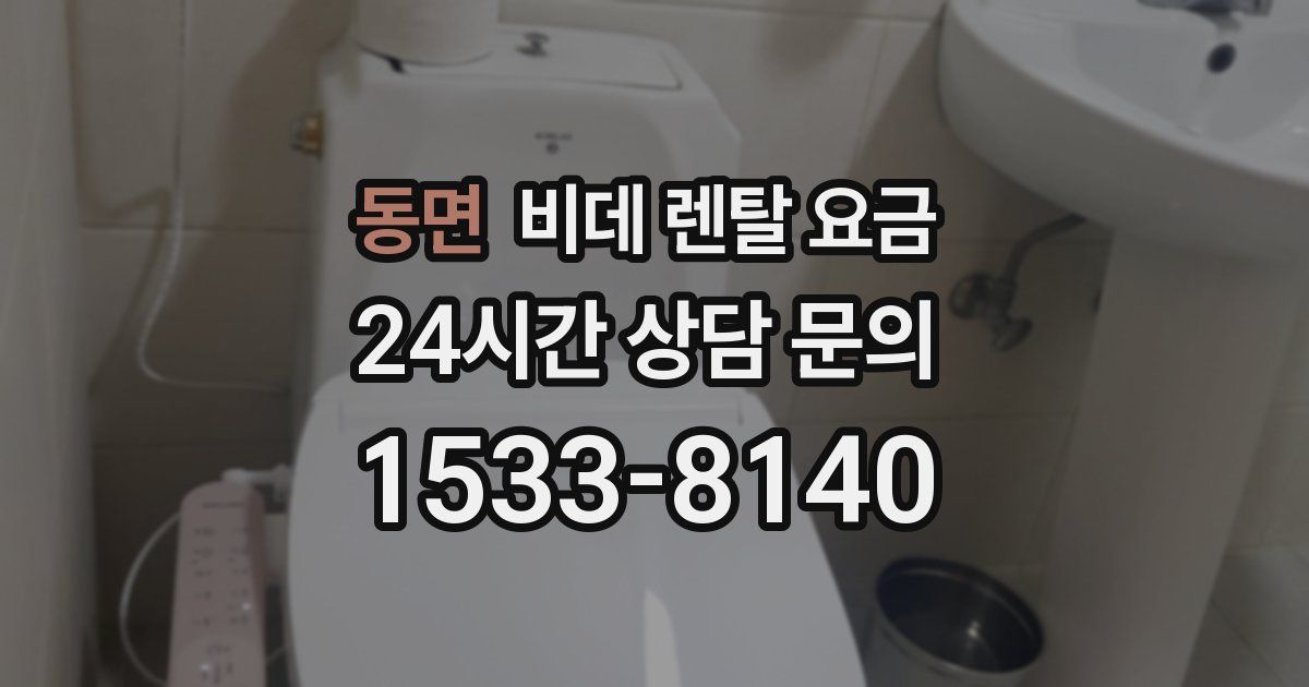 동면 비데 렌탈 요금