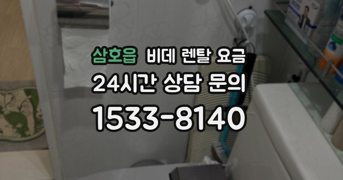 삼호읍 비데 렌탈 요금
