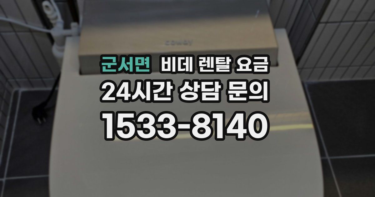 군서면 비데 렌탈 요금