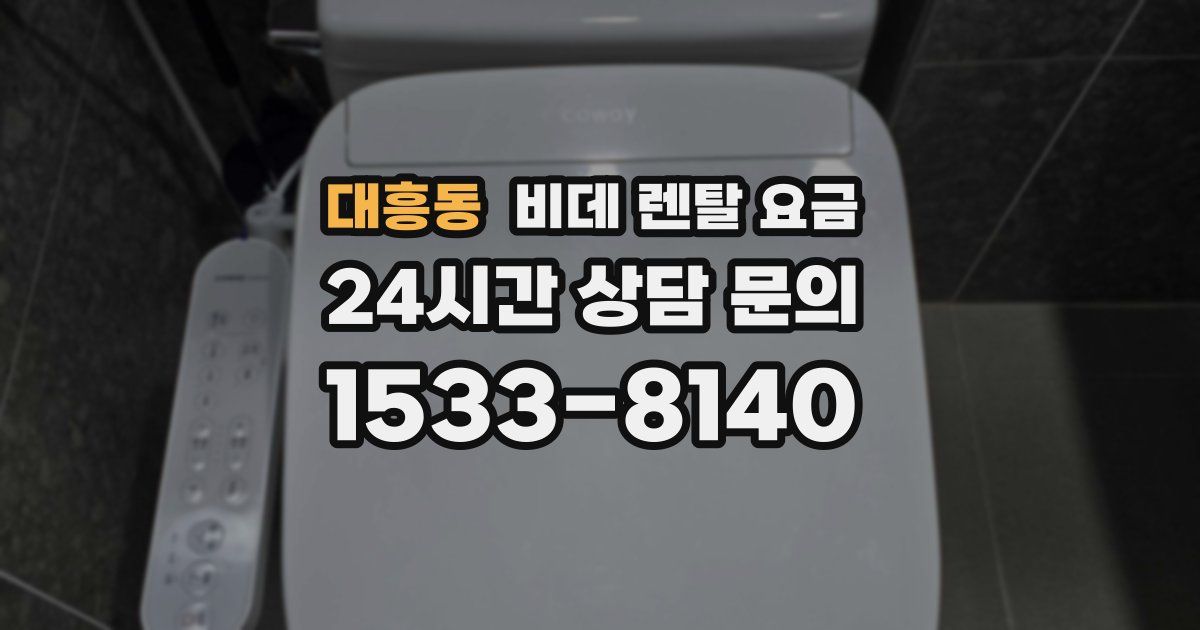 대흥동 비데 렌탈 요금