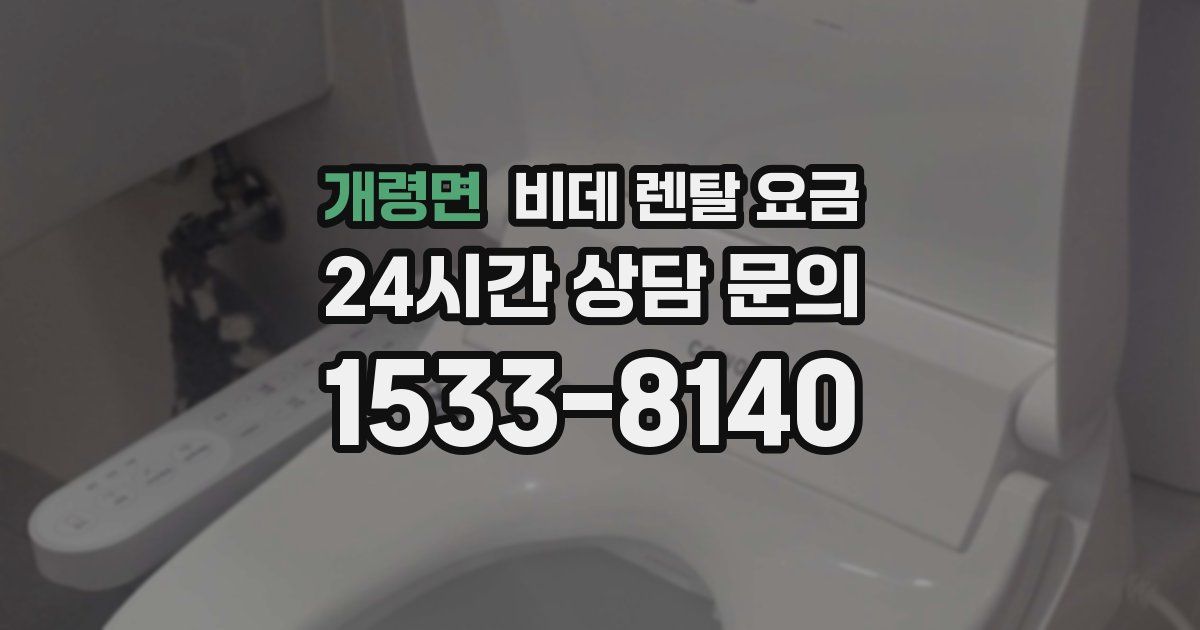 개령면 비데 렌탈 요금