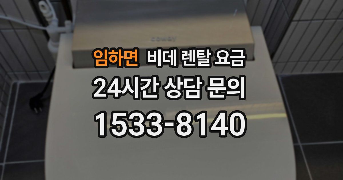 임하면 비데 렌탈 요금