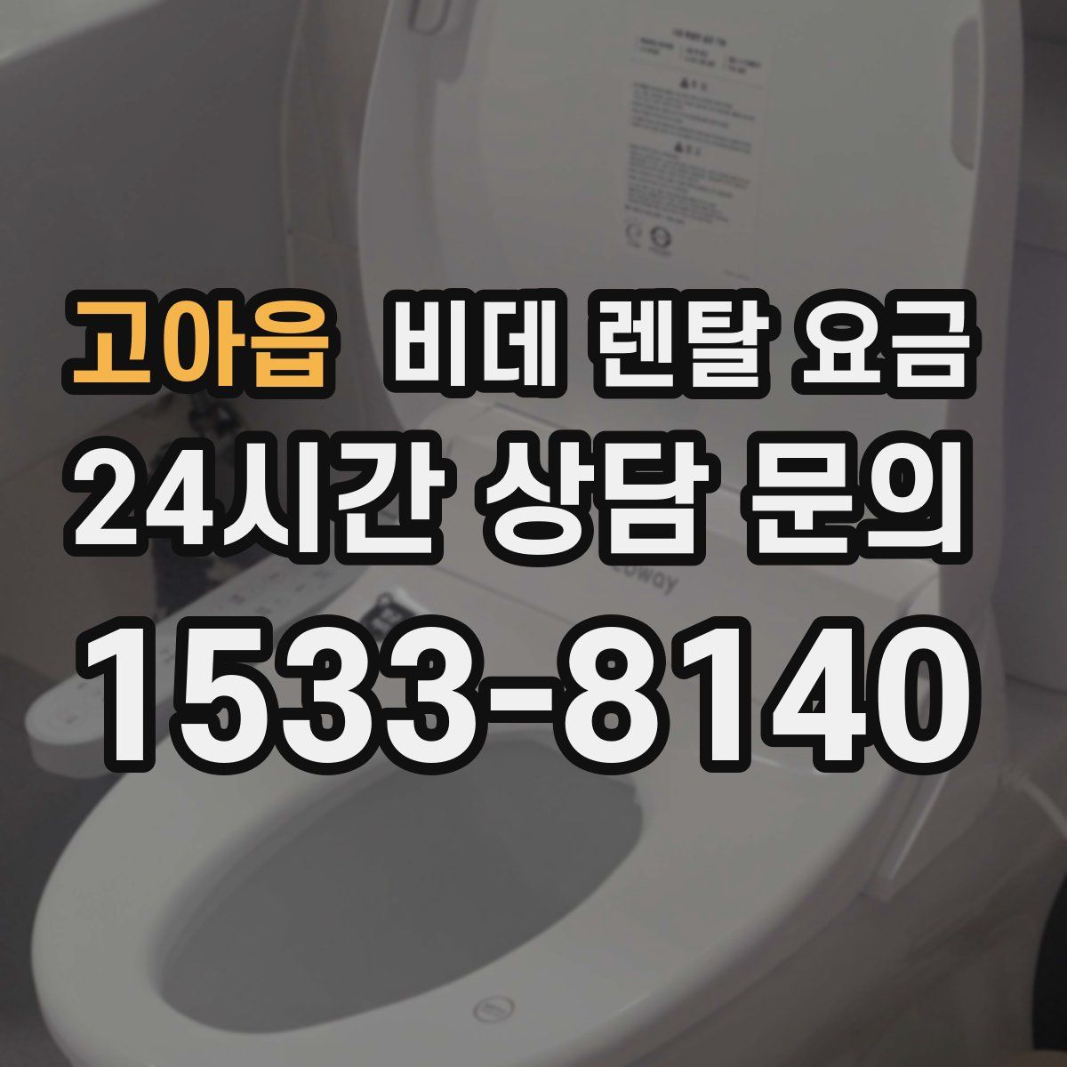 고아읍 비데 렌탈 요금