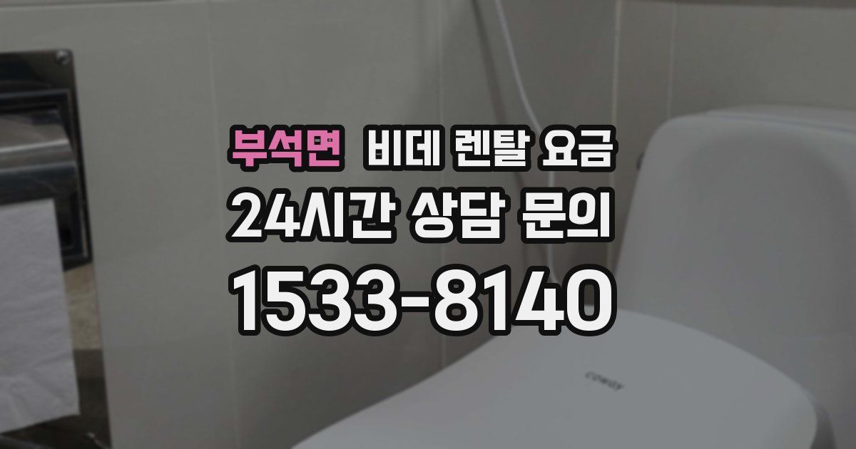 부석면 비데 렌탈 요금