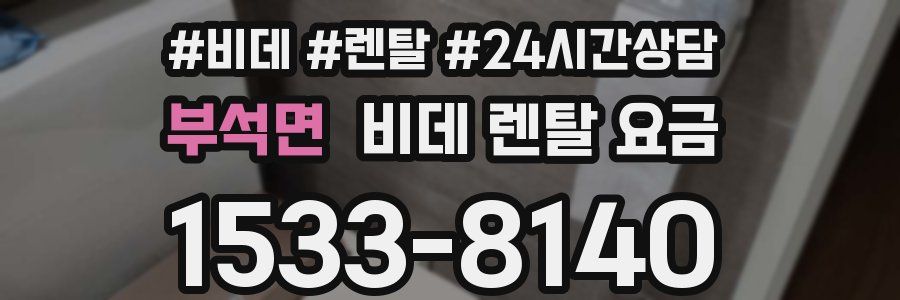 부석면 비데 렌탈 요금