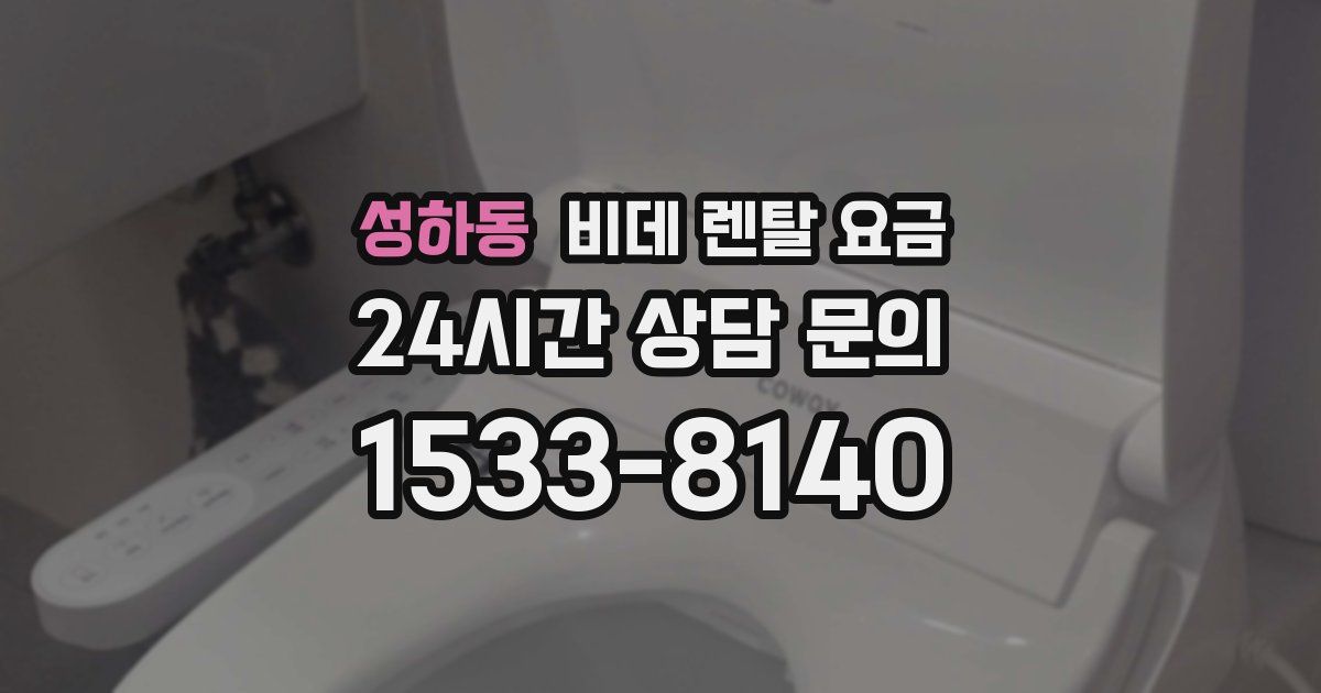 성하동 비데 렌탈 요금