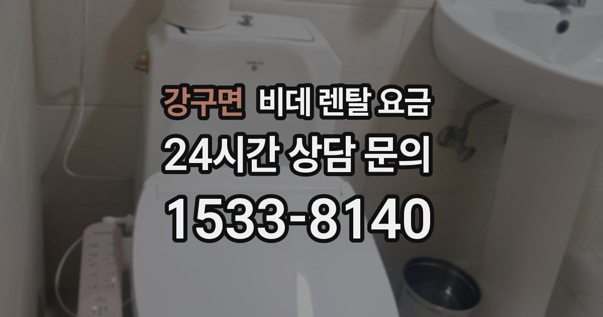 강구면 비데 렌탈 요금
