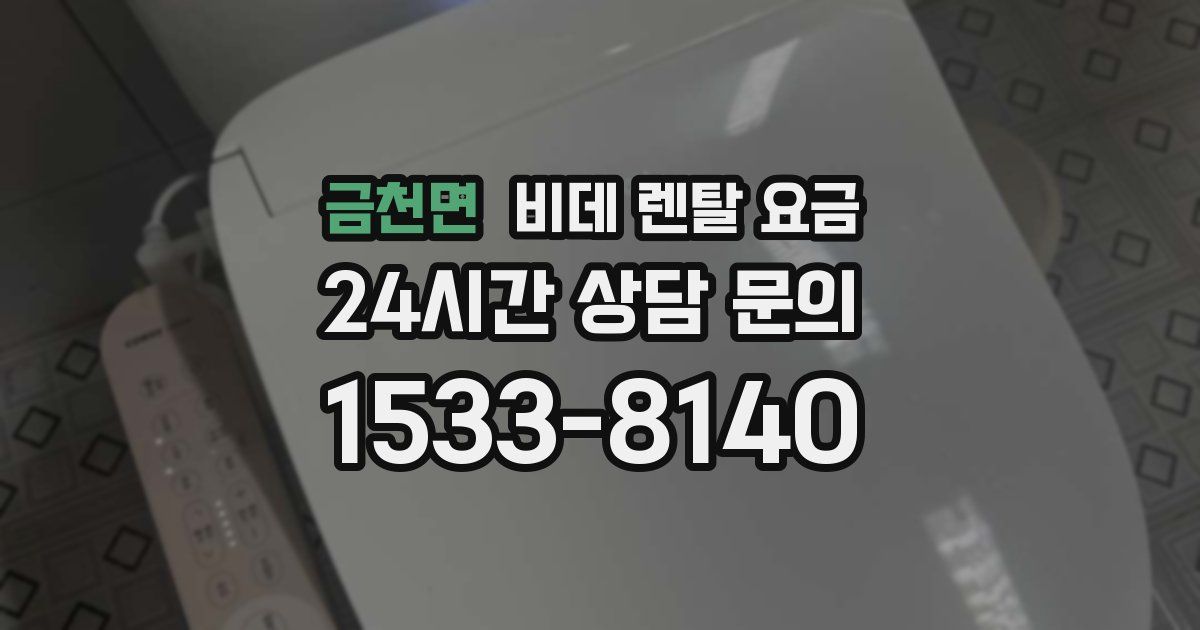 금천면 비데 렌탈 요금