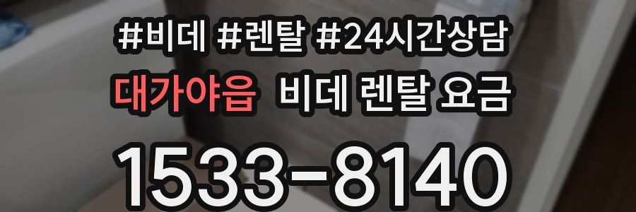 대가야읍 비데 렌탈 요금