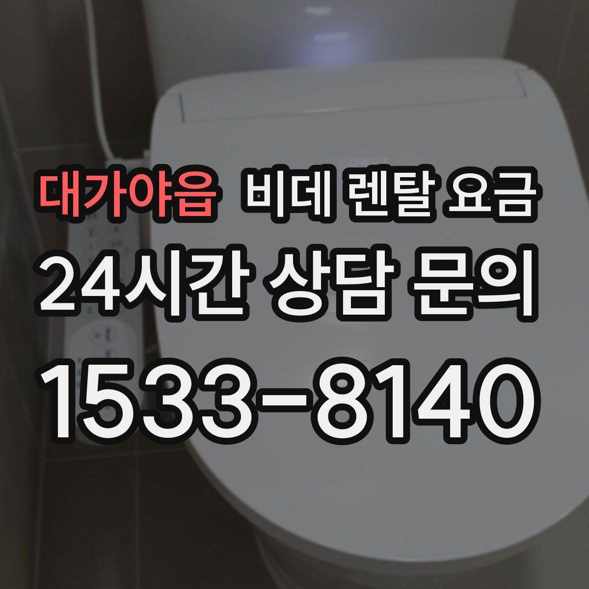 대가야읍 비데 렌탈 요금