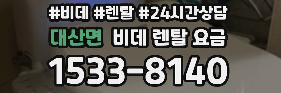 대산면 비데 렌탈 요금