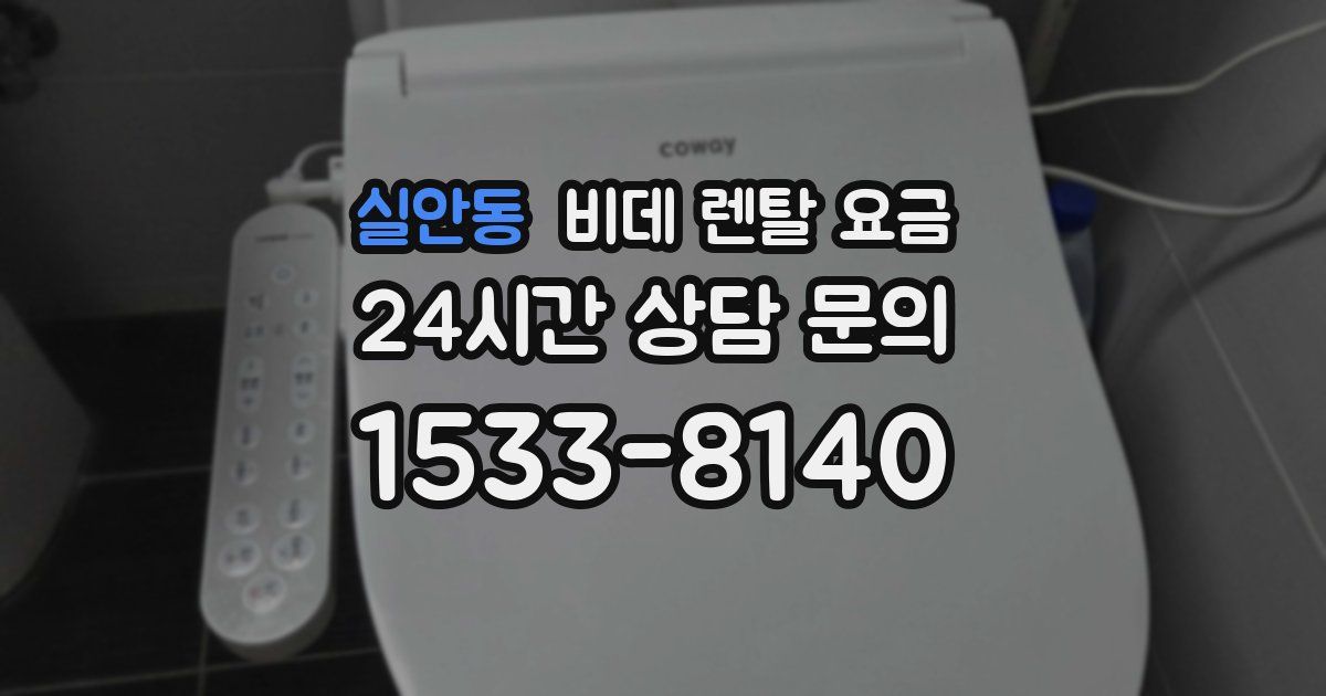 실안동 비데 렌탈 요금