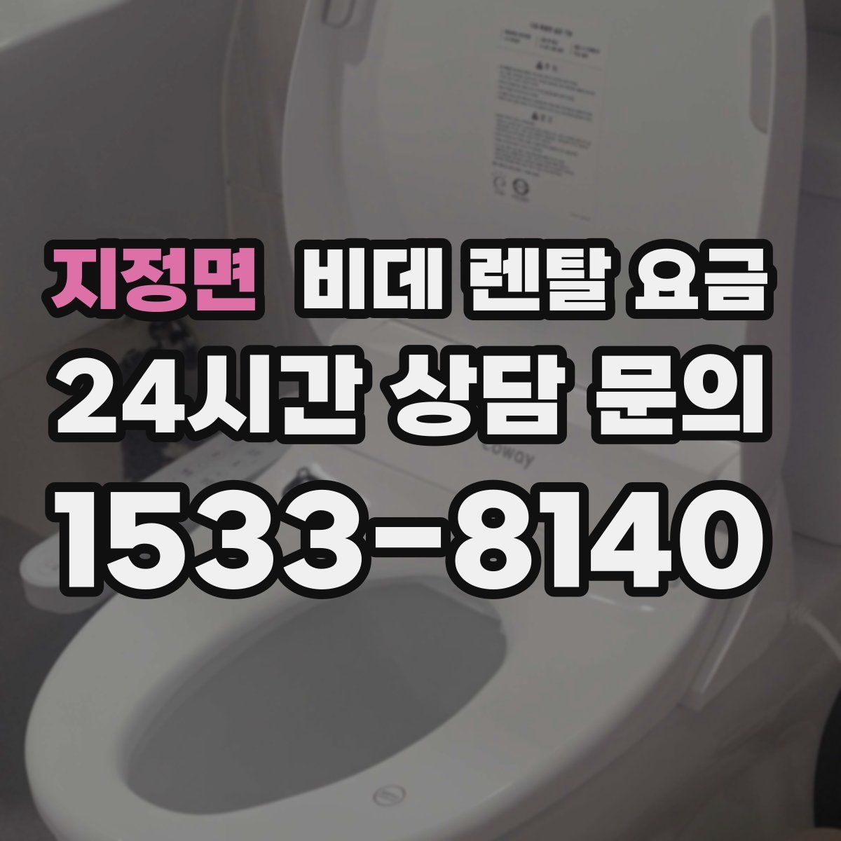 지정면 비데 렌탈 요금