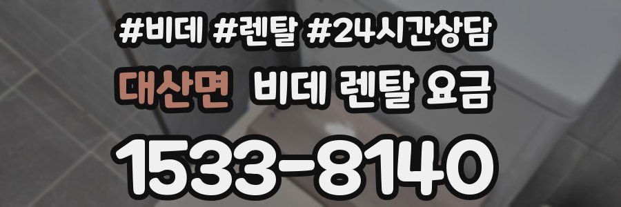 대산면 비데 렌탈 요금