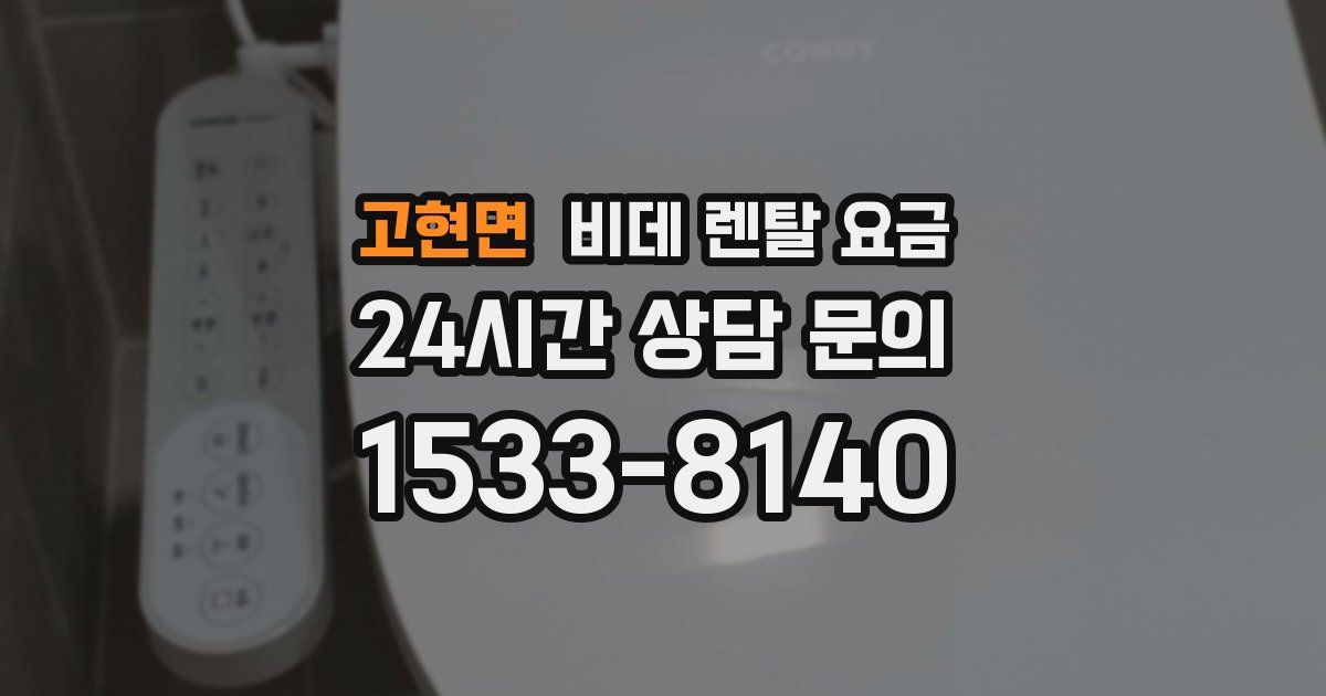 고현면 비데 렌탈 요금