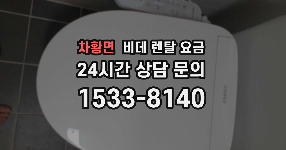 차황면 비데 렌탈 요금