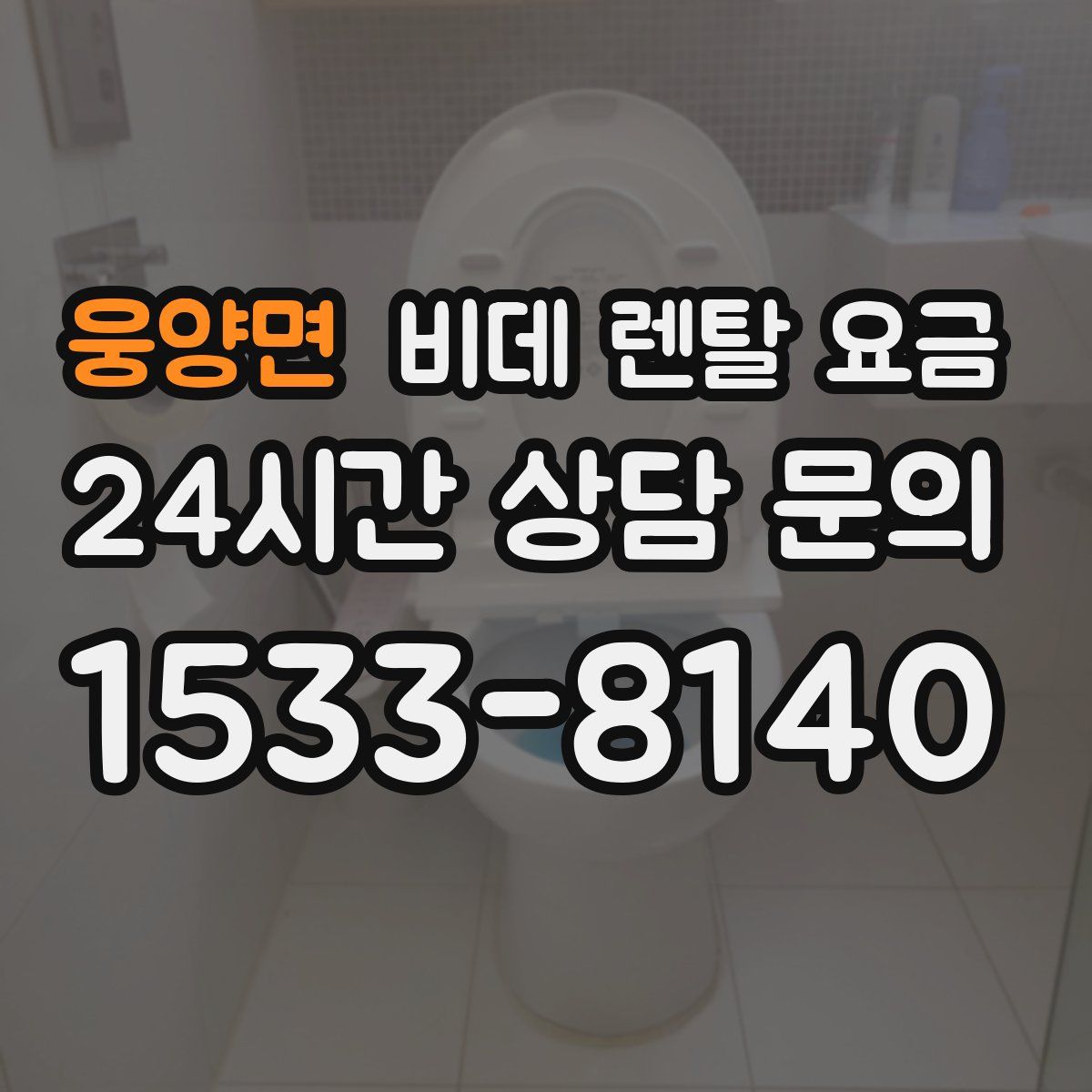 웅양면 비데 렌탈 요금