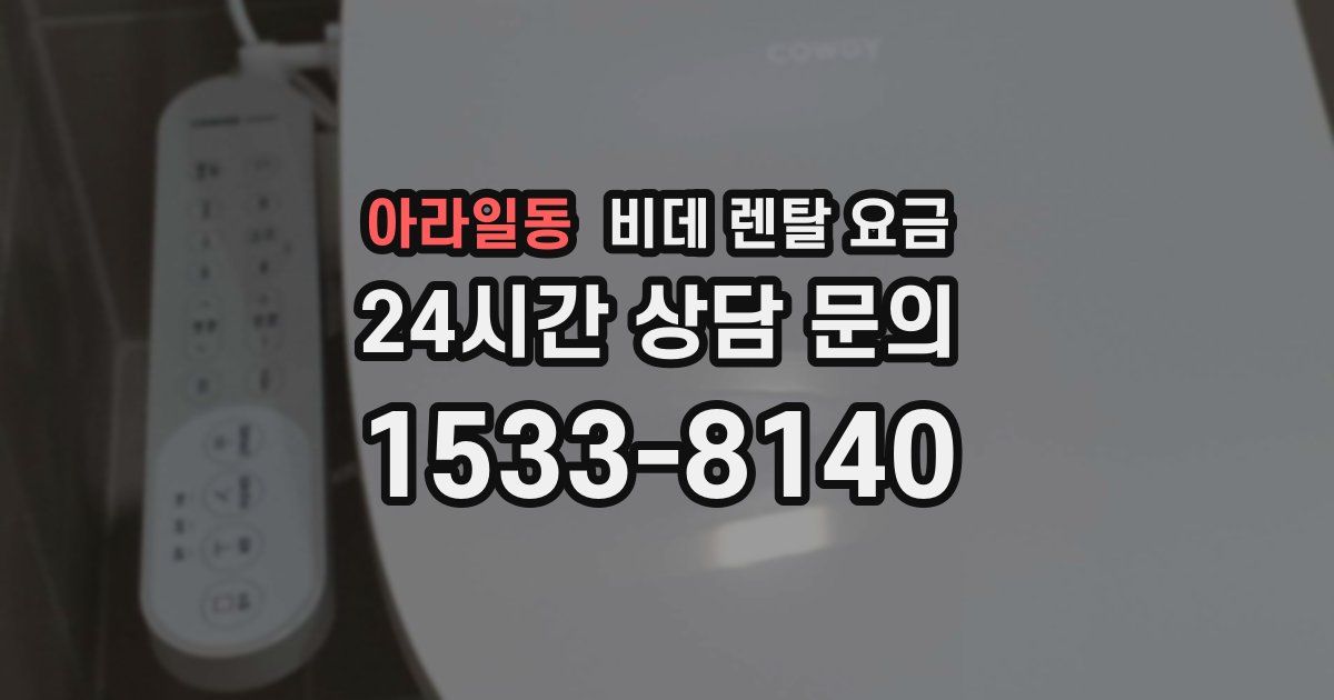 아라일동 비데 렌탈 요금