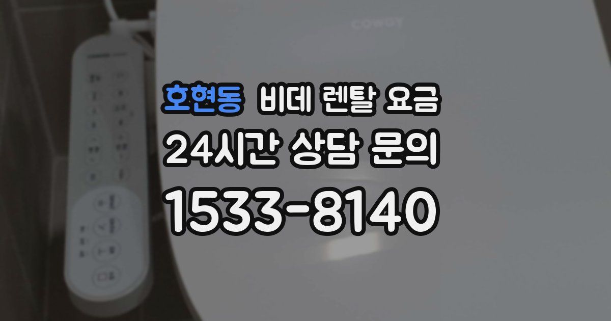 호현동 비데 렌탈 요금