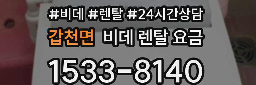 갑천면 비데 렌탈 요금