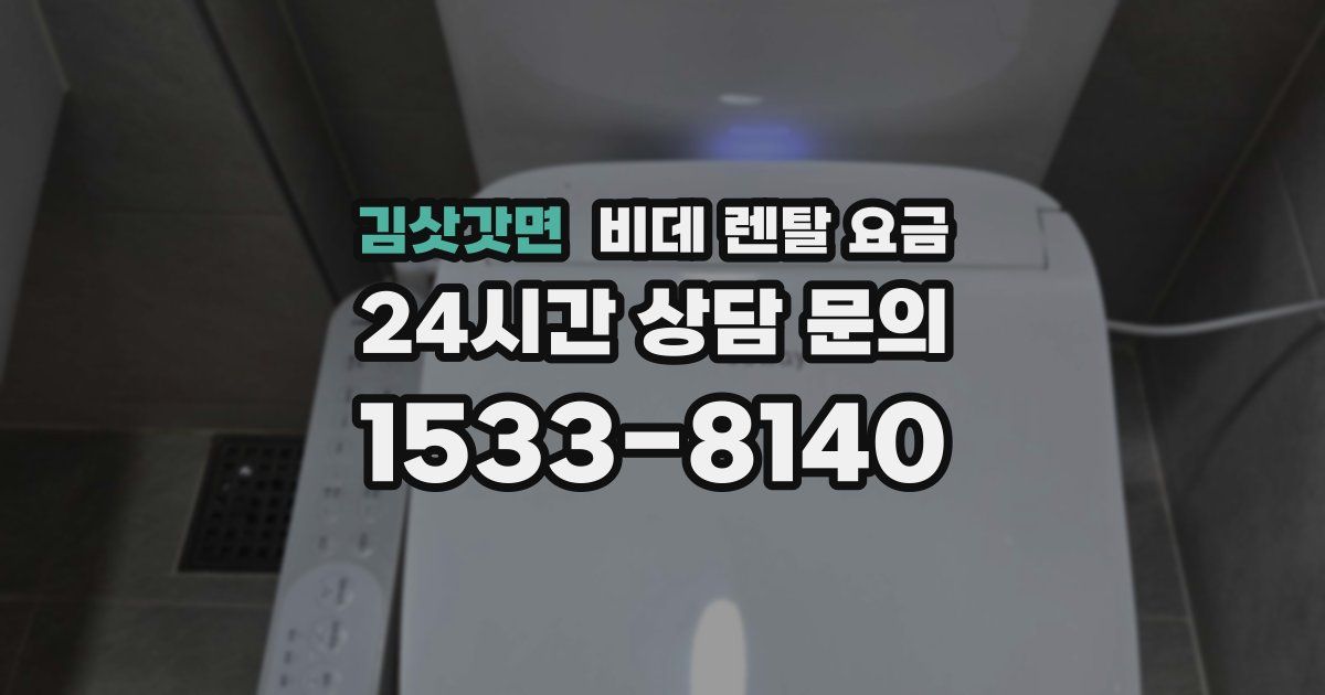 김삿갓면 비데 렌탈 요금