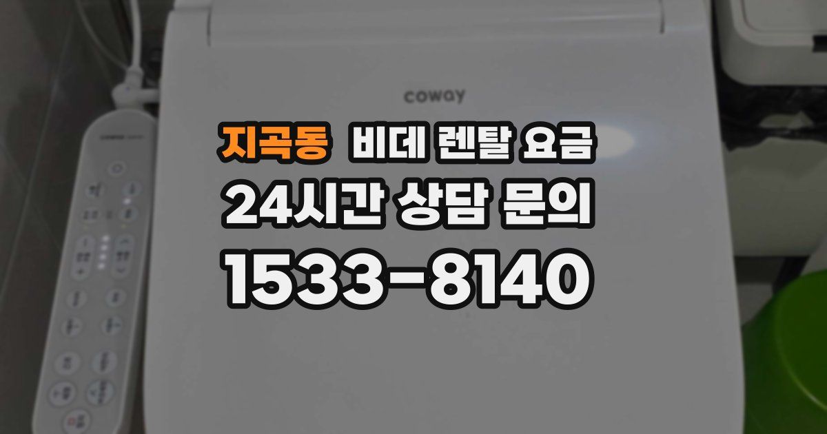지곡동 비데 렌탈 요금