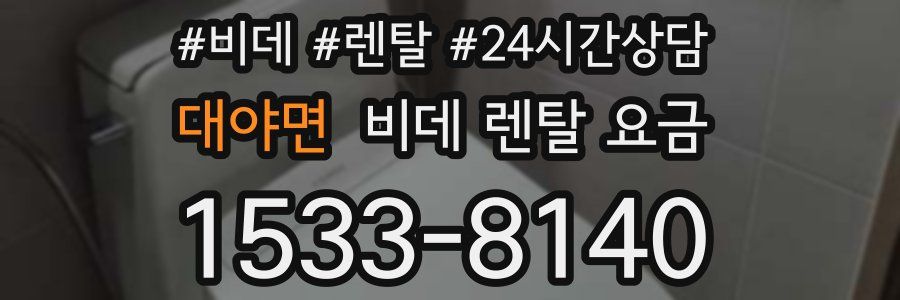대야면 비데 렌탈 요금