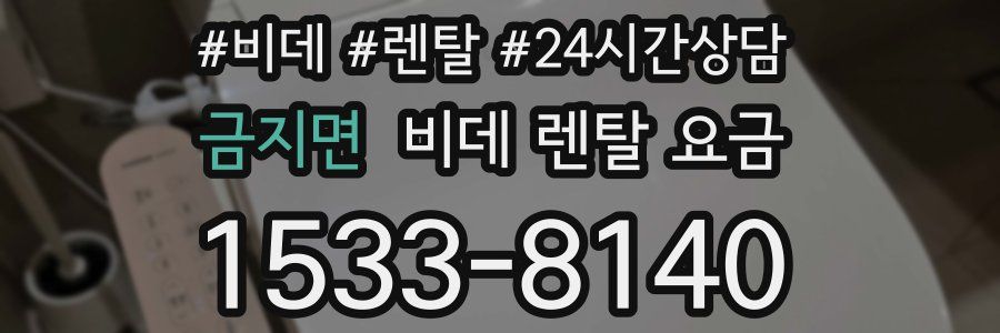 금지면 비데 렌탈 요금
